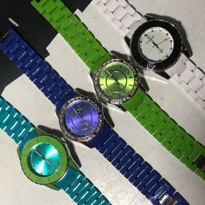 4 Lane Bryant Quartz Watches  - Colored Plastic Bands